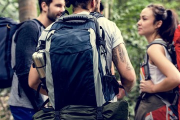 Sticker - Trekking in a forest