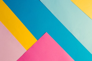 Wall Mural - colorful bright geometric background. minimal fashion summer concept. flat lay.