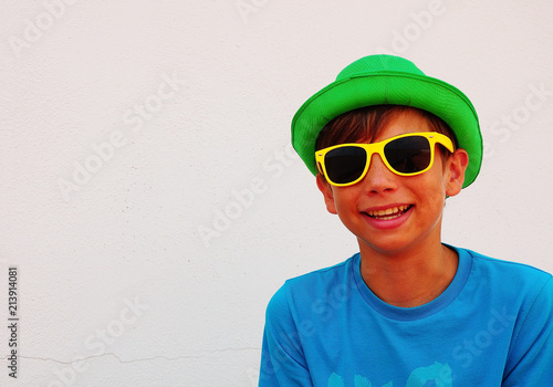 portrait of casual teenage boy