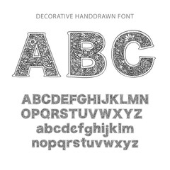 Wall Mural - ornate decorative vector font. monogram handdrawn letters.