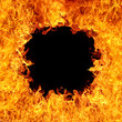 Fire flames with black hole,blaze fire flame texture background
