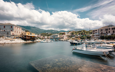 Fishing boats in the harbour at Centuri in Corsica