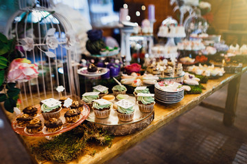 Candy bar.  Wedding. Reception Tartlets