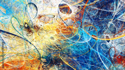 Abstract bright color motion composition. Modern futuristic dynamic backgroun...