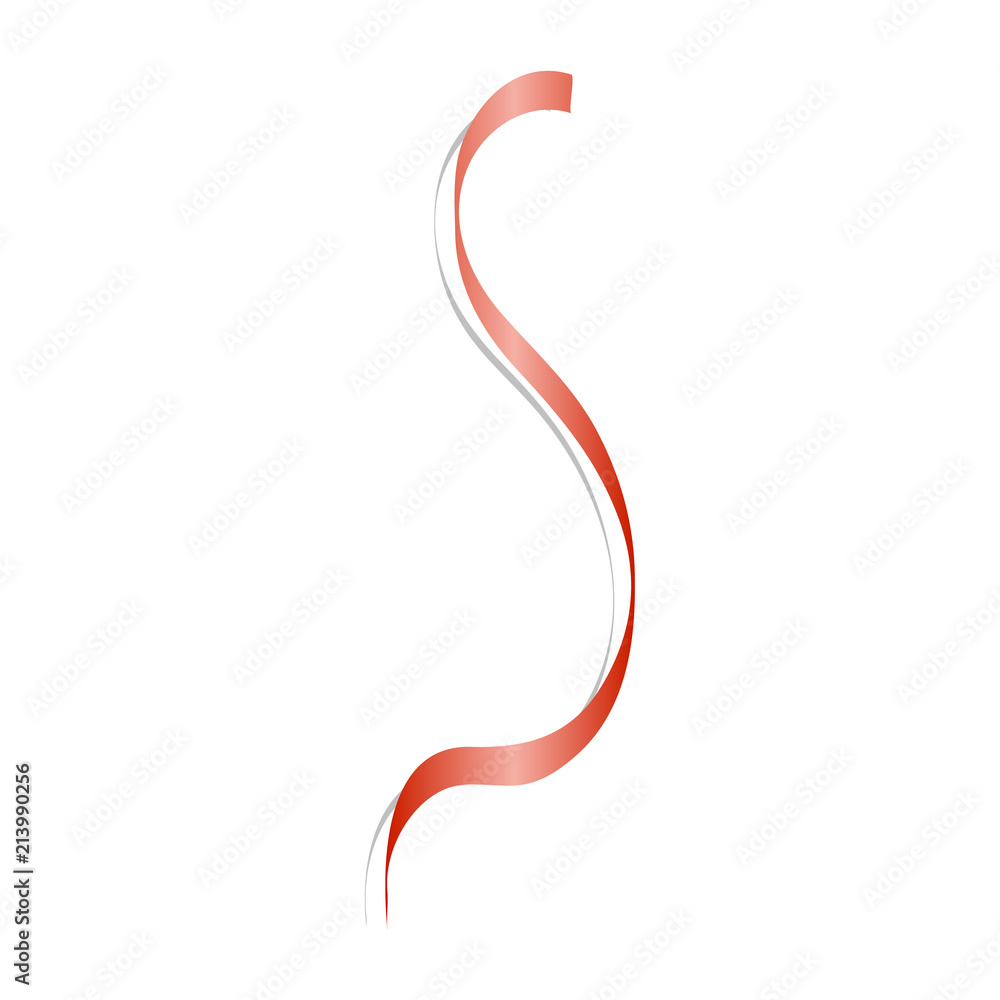 Red Ribbon Mockup Red ribbon mockup. Realistic illustration of red ribbon vector mockup ...