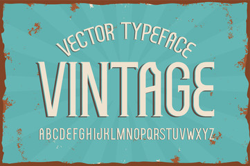 Poster - Vector vintage typeface. Retro font