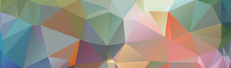 Wall Mural - Multicolor banner background from triangles, header for web