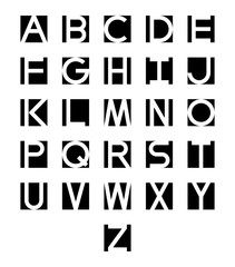 Aufkleber - Vector modern alphabet set. Font for your design