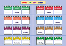 Days Of The Week Worksheets, Trace And Write The Days Of The Week