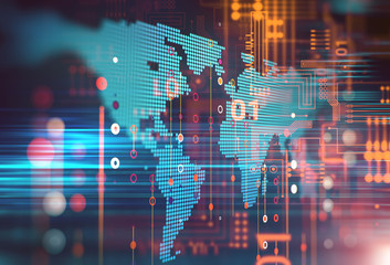 big data futuristic visualization abstract illustration