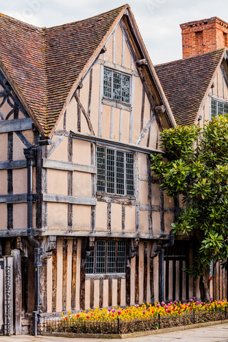 Fotografie, Obraz half timbered buildings stratford upon avon england uk