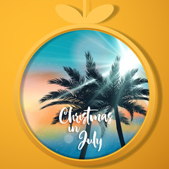 Wall Mural - Christmas in july vector design.