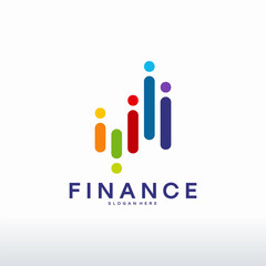 Wall Mural - Simple Financial and investment Logo designs concept vector, Modern Finance logo designs