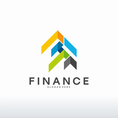 Wall Mural - up arrow logo designs symbol, modern finance logo designs template vector