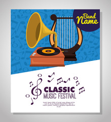 Poster - gramophone musical festival label