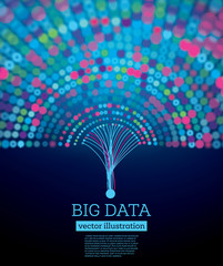 big data futuristic science background with copy space.