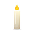 Candle vector isolated
