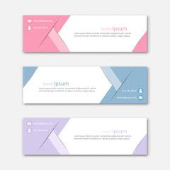 Wall Mural - set of abstract design banner template.