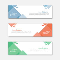 Wall Mural - set of abstract design banner template.