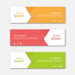 Wall Mural - set of abstract design banner template.