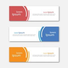 Wall Mural - set of abstract design banner template.