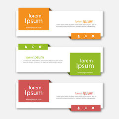Wall Mural - set of abstract design banner template.