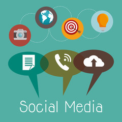 Sticker - social media set icons