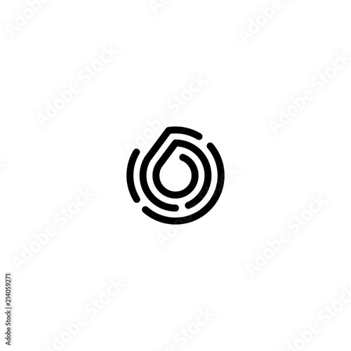 Cuadros en Lienzo six number 6 double triple line art outline monoline logo