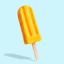Fruit Ice Cream On A Stick. Bright Color, Summer Mood.
