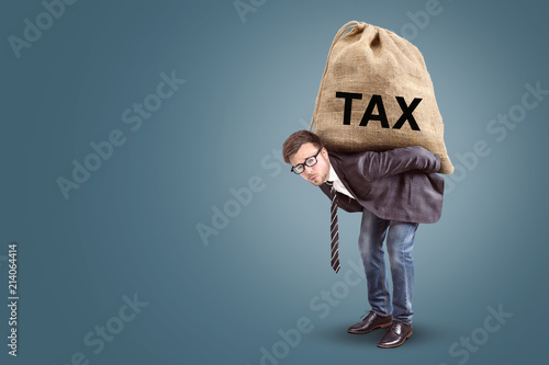 Fotografía Tax burden concept with copy space