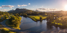 Aerial View Of Tweed River And Mount Warning, New South Wales, Australia