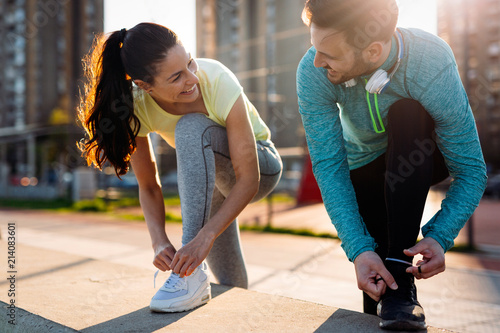 Cuadros en Lienzo Jogging and running are fitness recreations