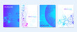 © TechSolution - Business vector templates for brochure, cover, banner, flyer, annual report, leaflet. Abstract composition with molecule structure, dots, lines. Wave flow. Science, medicine, technology background.
