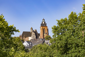 Wall Mural - old lahn bridge and view to famous Dome of Wetzlar