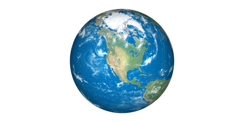 Wall Mural - planet earth us america from space