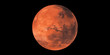 Mars red planet black background