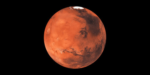 Sticker - Mars planet red black