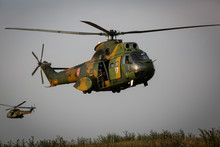 SA 330 Puma Military Helicopter