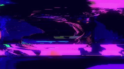 Wall Mural - unique design abstract digital animation pixel noise glitch error video damage