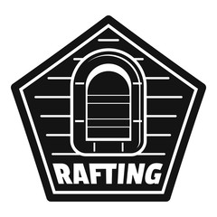 Sticker - Rafting logo. Simple illustration of rafting vector logo for web design isolated on white background