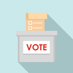 Wall Mural - Vote election box icon. Flat illustration of vote election box vector icon for web design