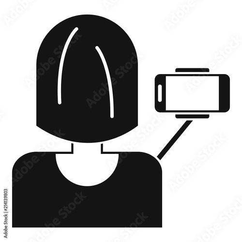 Woman Take Selfie Icon Simple Illustration Of Woman Take Selfie Vector Icon For Web Design Isolated On White Background Stock Vector Adobe Stock