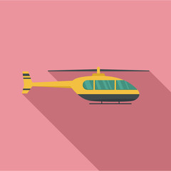 Poster - Utility helicopter icon. Flat illustration of utility helicopter vector icon for web design