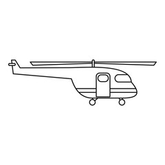 Canvas Print - rescue helicopter icon. outline rescue helicopter vector icon for web design isolated on white backg