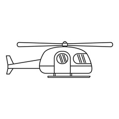 Sticker - Ambulance helicopter icon. Outline ambulance helicopter vector icon for web design isolated on white background