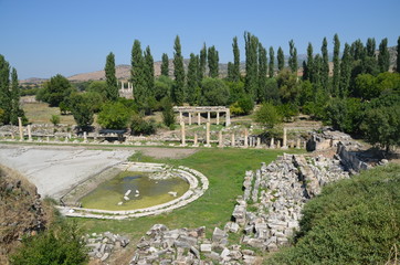 Wall Mural - Aphrodisias ancient greek city tyrkey caria ruins marble