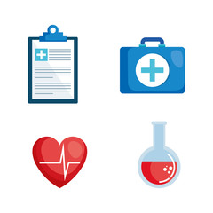 Wall Mural - healthcare medical set icons vector illustration design