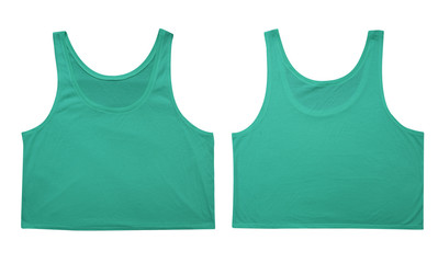 Wall Mural - Women's Crop Top Mockup (Teal)