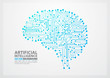 © MilletStudio - Artificial Intelligence brain illustration with board circuit concept