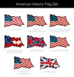 American Historic Waving Flag Set